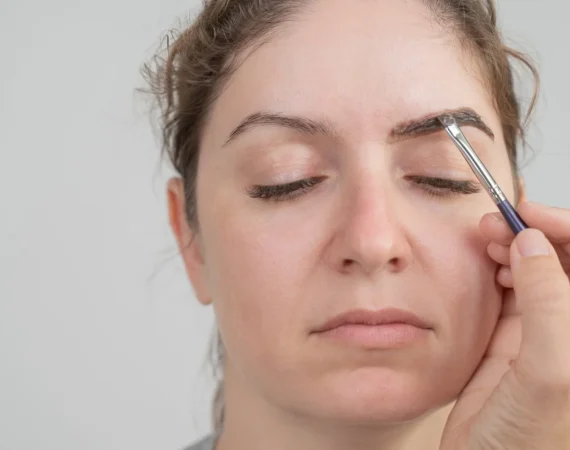Eyebrow tint treatment | Beauty by Ruth Eyebrow tint treatment in progress for blonde brows